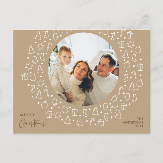 Postal Moderna publicación romántica, navideña (Anverso)