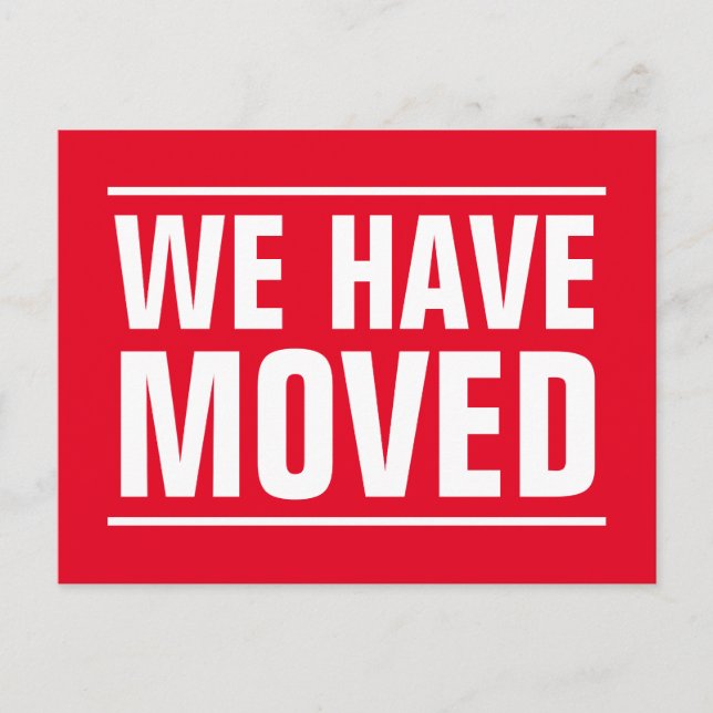 Postal Moderna tipografía audaz cambio de dirección movim (Anverso)