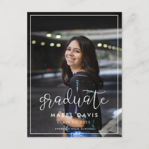 Postal Moderna y caprichosa graduación de la foto