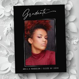 Postal Moderna y elegante caligrafía con tinta de tinta f