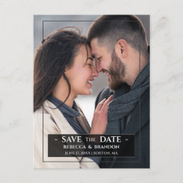Postal Moderna Y Elegante Guardar El Boda De Fechas