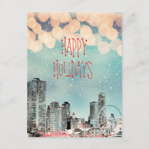 Postal Moderna y elegante línea aérea de Chicago City