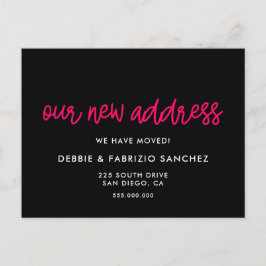 Postal Moderna y sencilla Nuestra nueva dirección