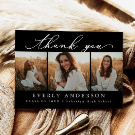 Postal Moderno agradecimiento de graduación con foto con 