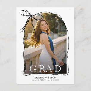 Postal Moderno agradecimiento de graduación con foto simp