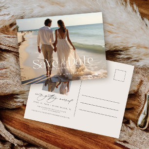 Postal Moderno Ahorra la Fecha de Boda con Fotografía Com