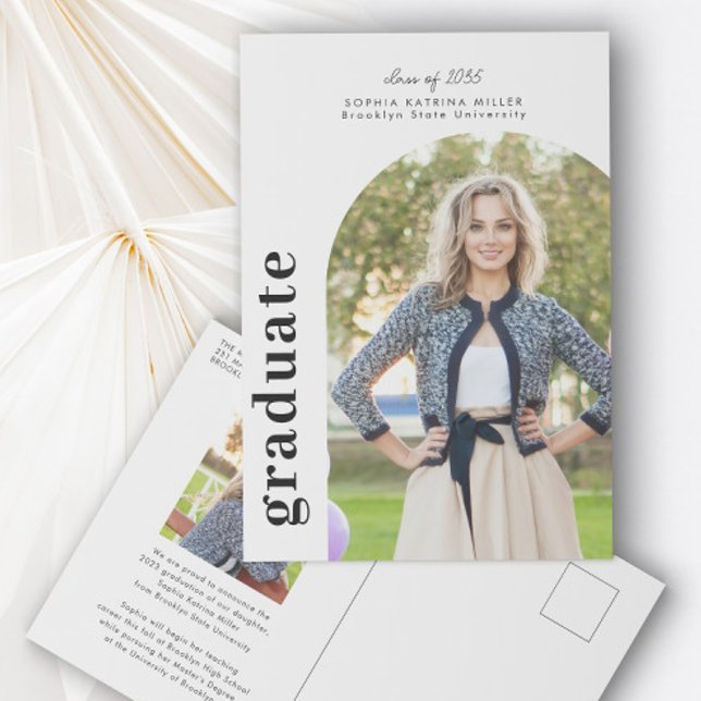 Postal Moderno Arco Minimalista 2 Foto Graduada (Subido por el creador)