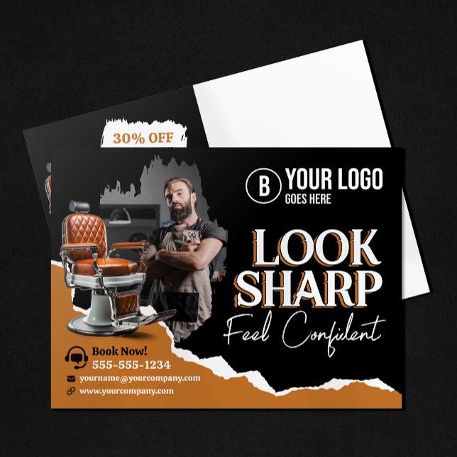 Postal Moderno Barber Shop Silla Hair Stylist Hairdresser (Subido por el creador)