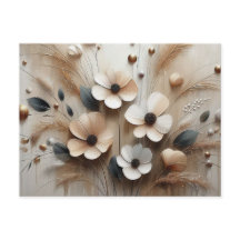Moderno Beige-Rosa 2 Flores