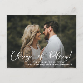 Postal Moderno Boda de fotografía cambia de planes