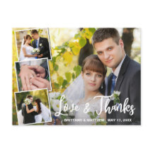 Moderno Collage 4 Photo Boda Gracias