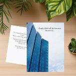 Postal Moderno edificio de Personalizado vertical de nego<br><div class="desc">Personalizar estas modernas postales verticales de invitación móvil de negocios con los detalles de su empresa. Moda edificios de ciudades azules debajo del nombre y mensaje personalizado de su empresa. Nuestra oficina se ha mudado a un edificio nuevo, por favor actualice su libreta de direcciones. Rellene el reverso de esta...</div>