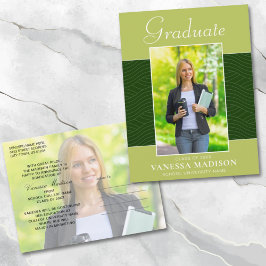 Postal Moderno | Elegante Guión Selva Oliva Verde 2 Foto