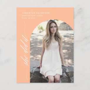 Postal Moderno Engranaje Que Hizo Foto De Arco De Graduac