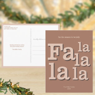 Postal Moderno Fa La Mocha Sencillos Navidades Mínimos