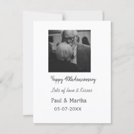 Postal Moderno feliz 40 aniversario agregar nombre fecha 