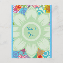 Postal Moderno Floral Colorido Texto Personalizado o Grac