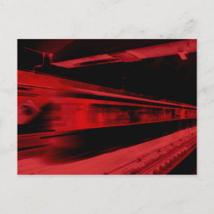 Postal Moderno, fresco concepto de movimiento en rojo y n