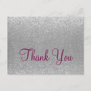 Postal Moderno Glitter Dorado Brillante Gracias