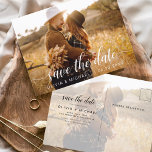 Postal Moderno Guardar la foto escrita a mano en blanco<br><div class="desc">Boda manuscrita Guarda las tarjetas de fecha que tienen una foto en la parte delantera y trasera. Las tarjetas Save the Date Fall, Autumn, Winter, Spring o Summer contienen una moderna tipografía de escritura cursiva con letras a mano que son elegantes, simples y modernas para usar después de la minimalista...</div>