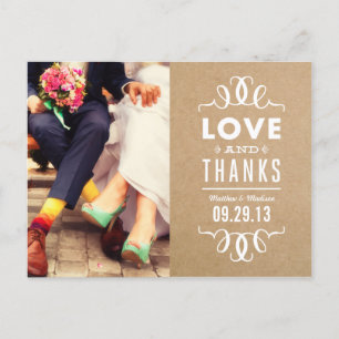 POSTAL MODERNO HIPSTER   BODA GRACIAS POR PUBLICAR TARJET