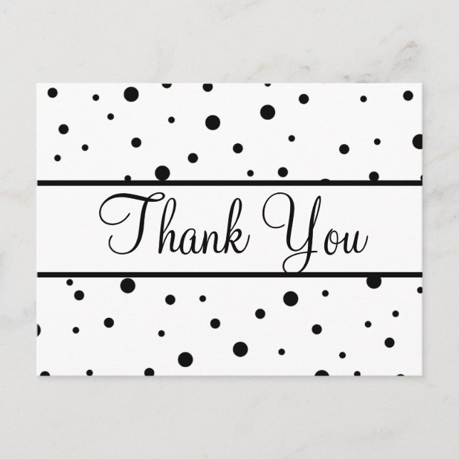 Postal Moderno Inexpensive Glitter Dorado Blanco Gracias (Anverso)