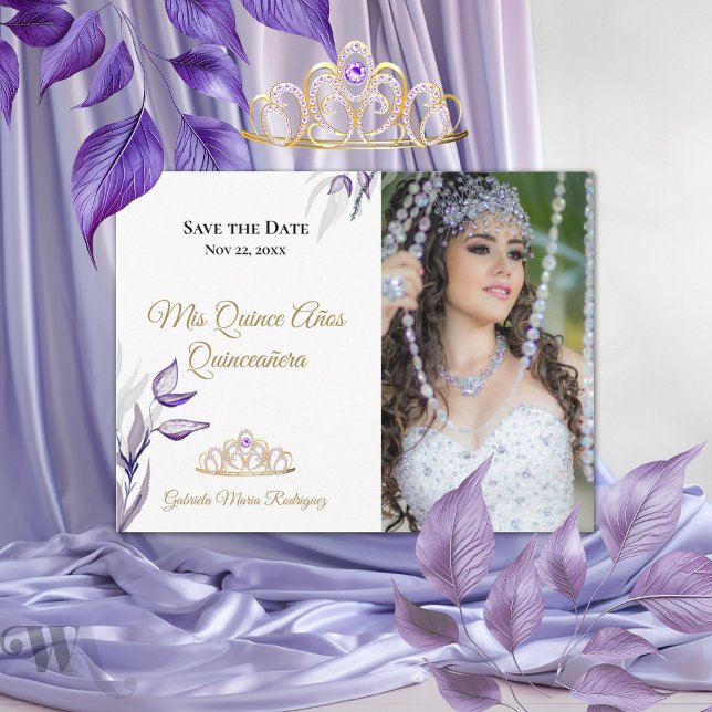 Postal Moderno Mi Quince Años Quinceañera Salven la Fecha (Subido por el creador)