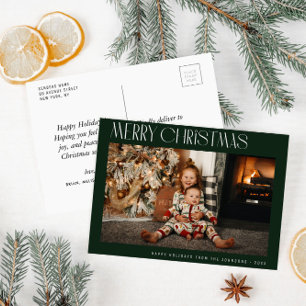Postal Moderno minimalista alegre navidad 