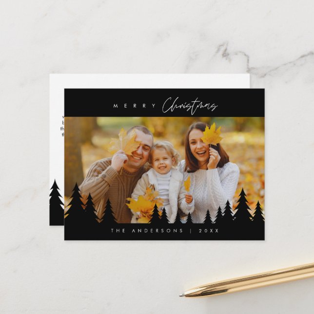 Postal Moderno Minimalista, Navidades más alegres Foto de (Anverso/Reverso In Situ)