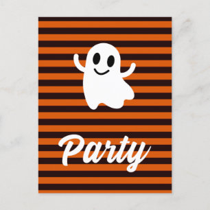 Postal Moderno Naranja estriba fiesta fantasma de Hallowe