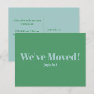 Postal Moderno Nos hemos mudado Nuevo Hogar Mudanza Ver