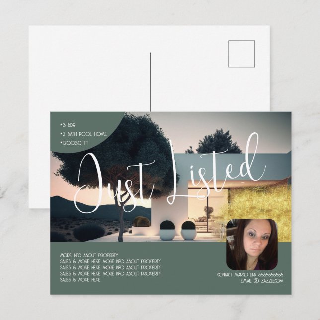 Postal Moderno Para La Venta De La Casa De Negocios De Fo (Anverso / Reverso)