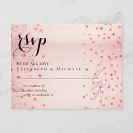 Postal Moderno Rosa Gold Trendy Budget Boda