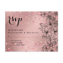 Moderno Rosa Gold Trendy Budget Boda