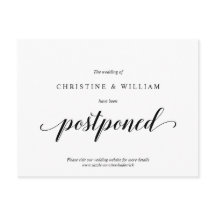Moderno Rústico, Anuncio de Boda Pospuesto