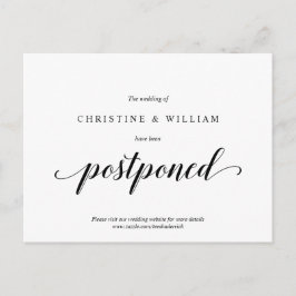 Postal Moderno Rústico, Anuncio de Boda Pospuesto