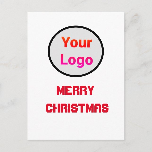Postal MODERNO SIMPLE AGREGAR TU LOGO SIMPLE navidad (Anverso)