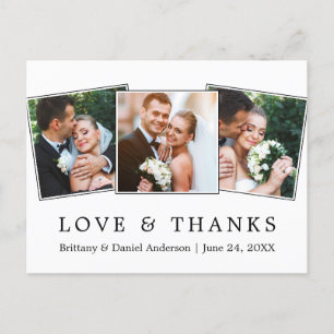 Postal Moderno Simple Amor Gracias Boda 3 Foto