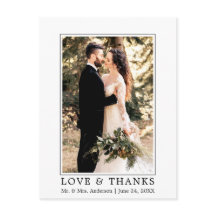 Moderno Simple Amor Gracias Fotografía de Boda
