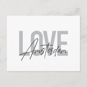 Postal Moderno, simple, moda, diseño fresco Love Amsterda