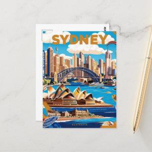 Postal Moderno Sydney Australia Viajes de arte