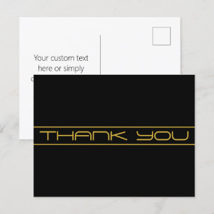 Postal Moderno texto dorado y rayas elegantes editables