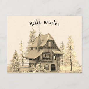 Postal Moderno Vintage Winter Garden Lodge 2