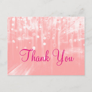 Postal Moderno y glamoroso rosado de moda gracias