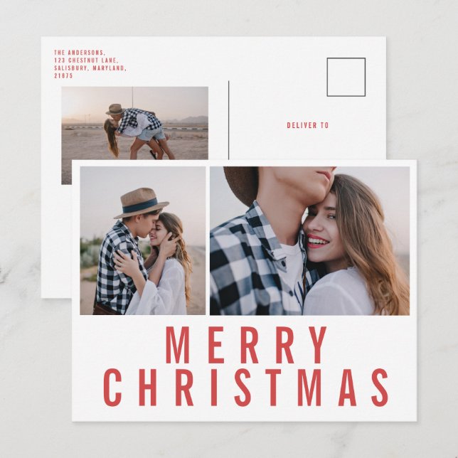 Postal Modernos navidades con estilo en moda de fotos mul (Anverso / Reverso)