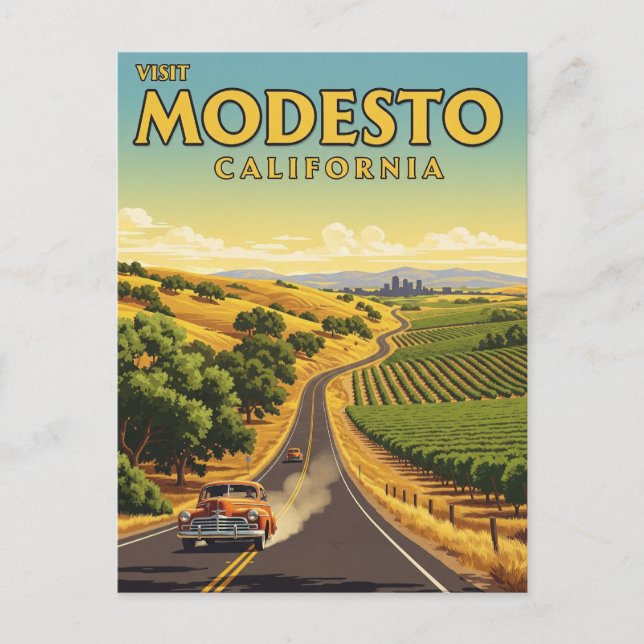 Postal Modesto California Central Valley (Anverso)