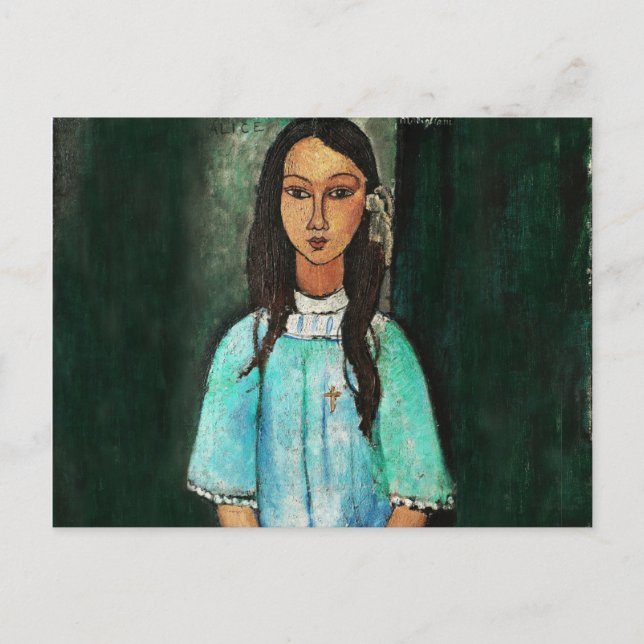 Postal Modigliani Alice Bella Artes Vintage (Anverso)
