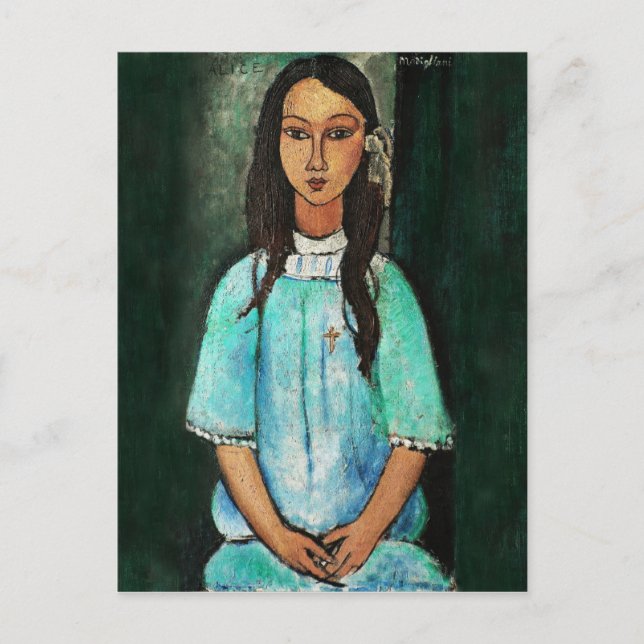 Postal Modigliani Alice Bella Artes Vintage (Anverso)