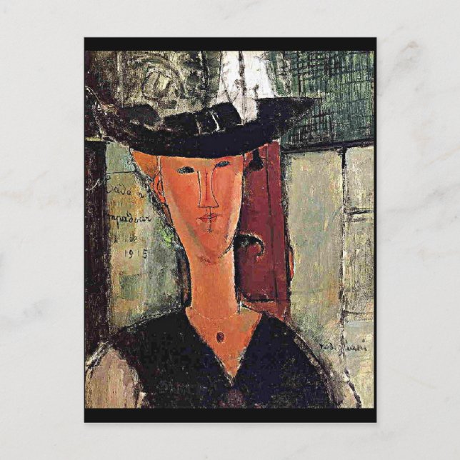 Postal Modigliani - Retrato de Madame Pompadour (Anverso)