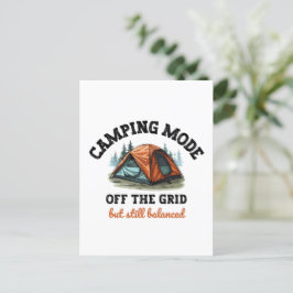 Postal Modo Camping: Fuera de la Red - Regalo Divertido p